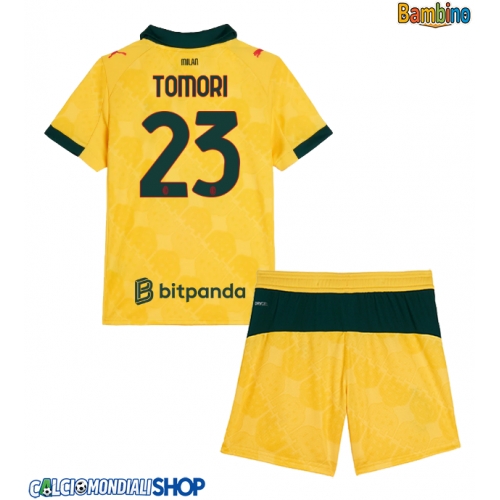 Maglie da calcio AC Milan Fikayo Tomori #23 Terza Maglia Bambino 2025-26 Manica Corta + Pantaloni corti)
